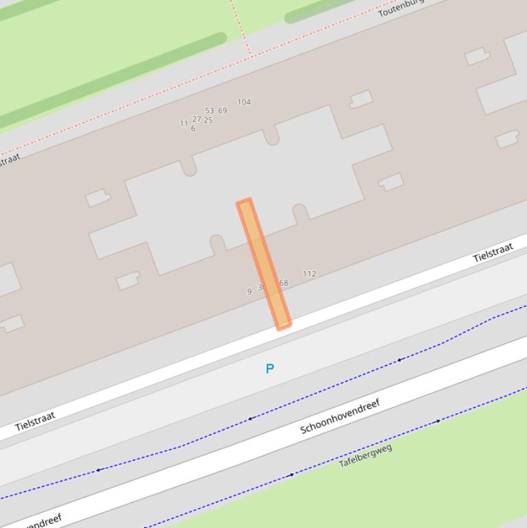 Kaart van postcodegebied 1107RA.