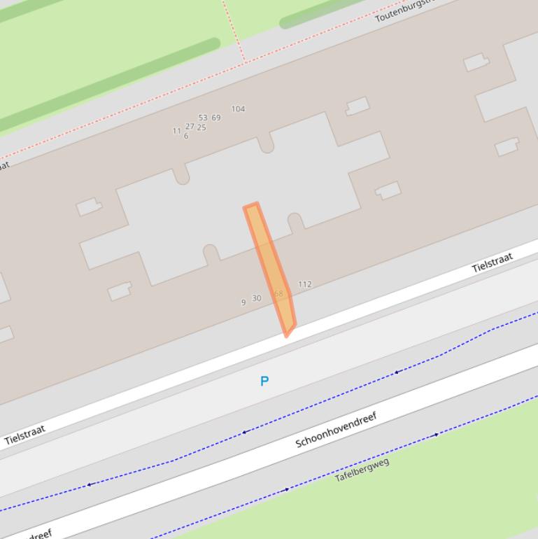 Kaart van postcodegebied 1107RB.