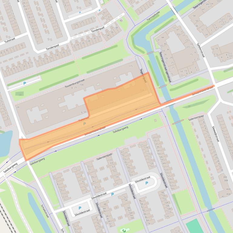 Kaart van postcodegebied 1107RC.