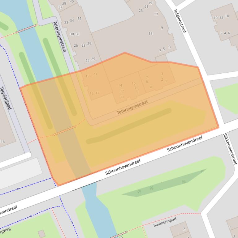 Kaart van postcodegebied 1107RD.