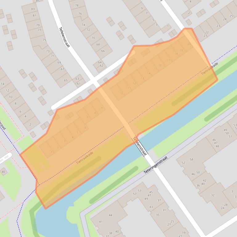 Kaart van postcodegebied 1107SE.