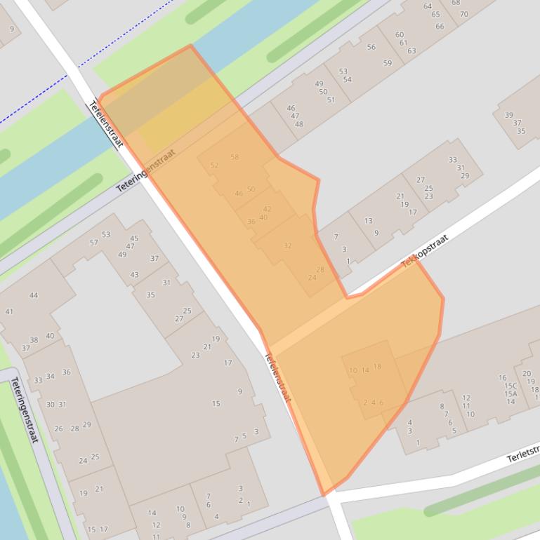 Kaart van postcodegebied 1107SL.