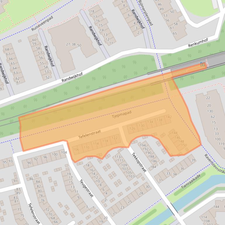 Kaart van postcodegebied 1107SN.