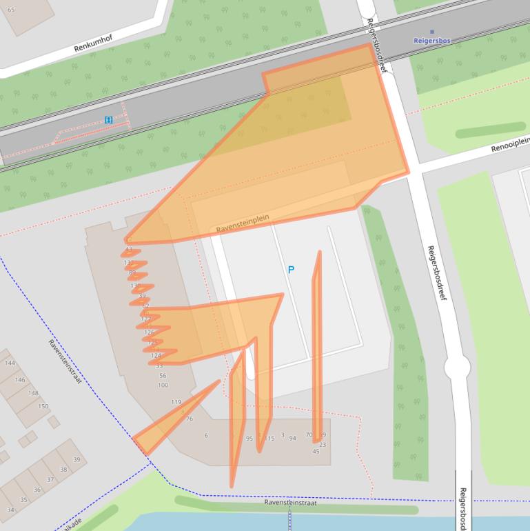 Kaart van postcodegebied 1107SP.