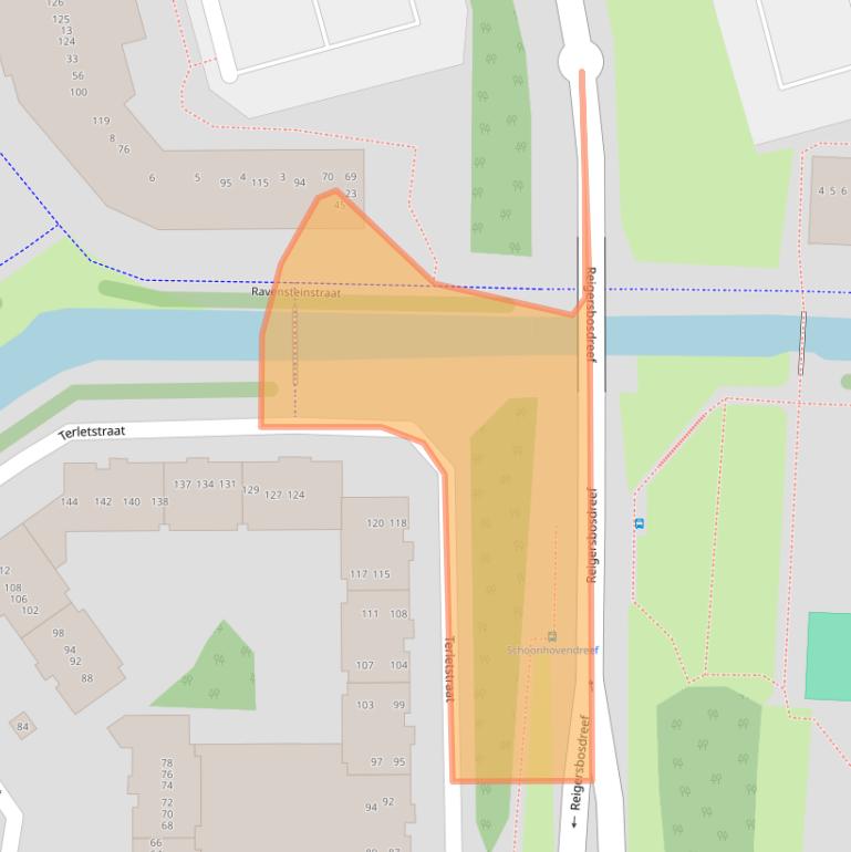 Kaart van postcodegebied 1107ST.