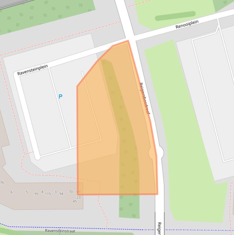 Kaart van postcodegebied 1107SV.