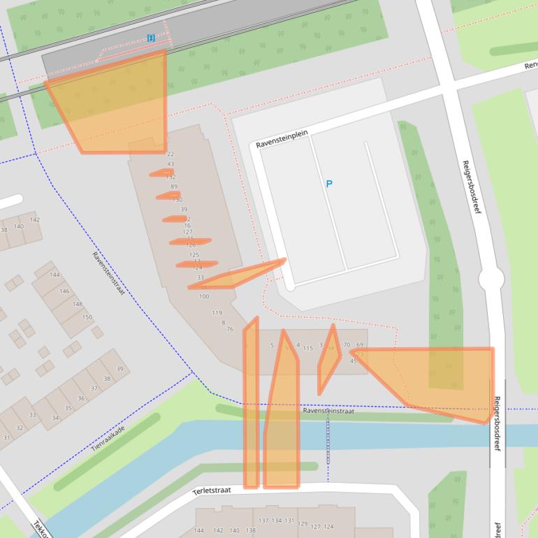 Kaart van postcodegebied 1107SW.