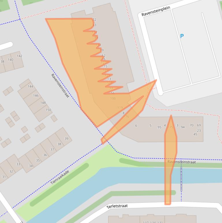 Kaart van postcodegebied 1107SX.
