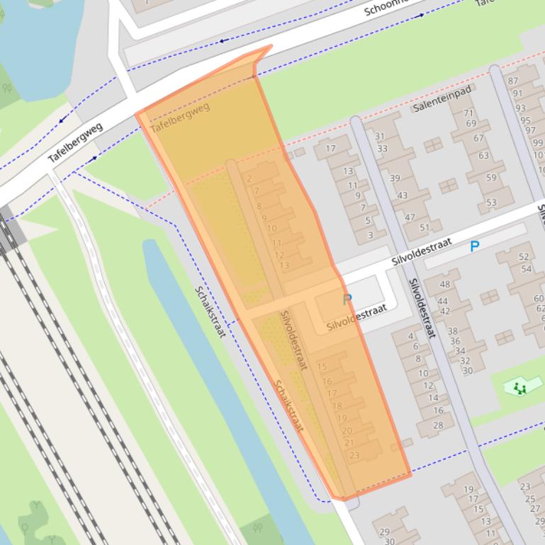 Kaart van postcodegebied 1107TA.