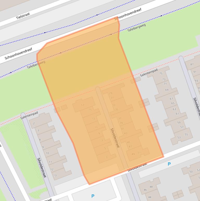 Kaart van postcodegebied 1107TC.