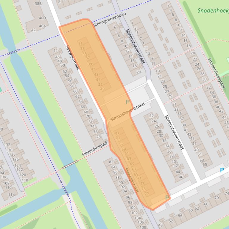 Kaart van postcodegebied 1107TT.