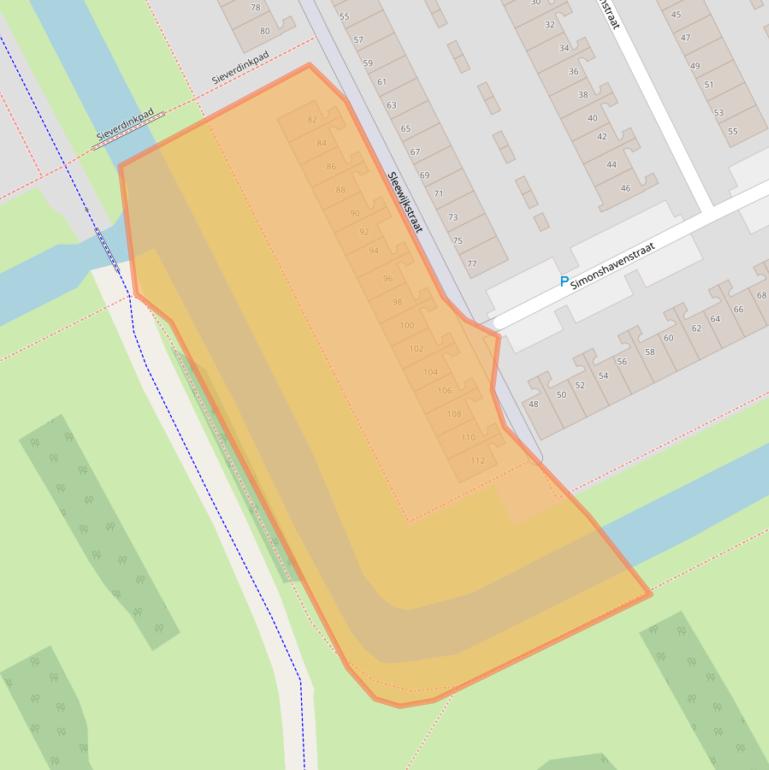 Kaart van postcodegebied 1107TX.