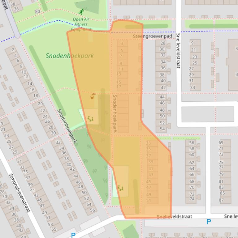 Kaart van postcodegebied 1107VD.
