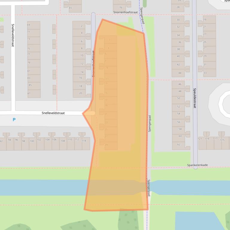 Kaart van postcodegebied 1107WK.