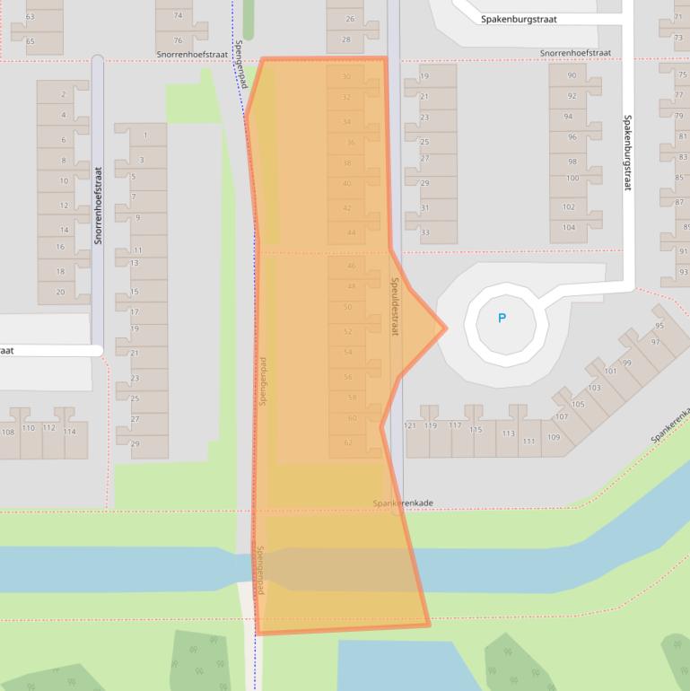 Kaart van postcodegebied 1107WZ.