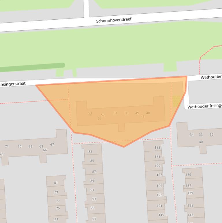Kaart van postcodegebied 1107XC.