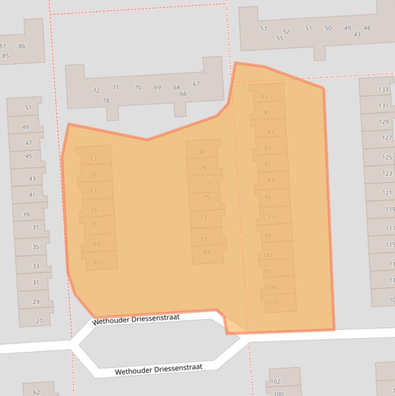 Kaart van postcodegebied 1107XH.