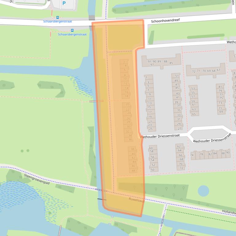 Kaart van postcodegebied 1107XK.