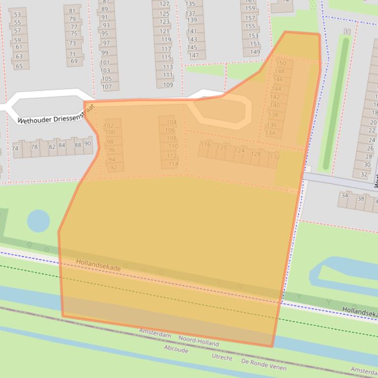 Kaart van postcodegebied 1107XM.