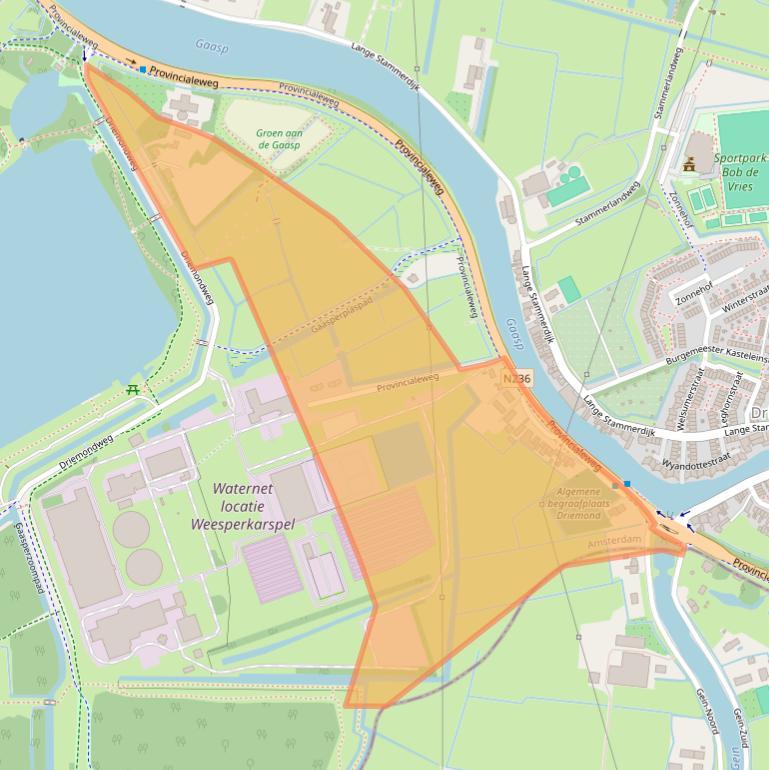 Kaart van postcodegebied 1108AA.