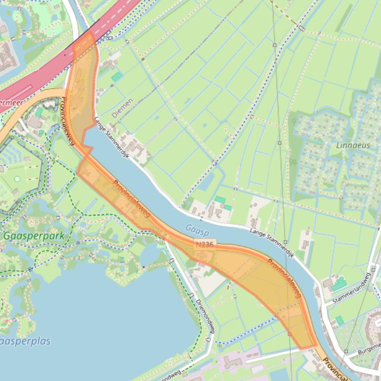 Kaart van postcodegebied 1108AB.