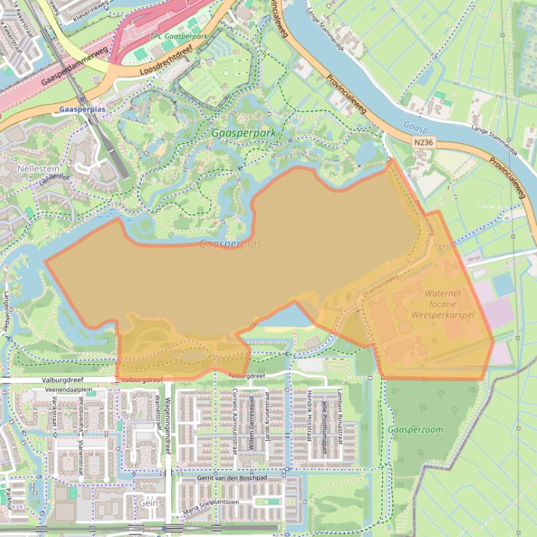 Kaart van postcodegebied 1108AJ.