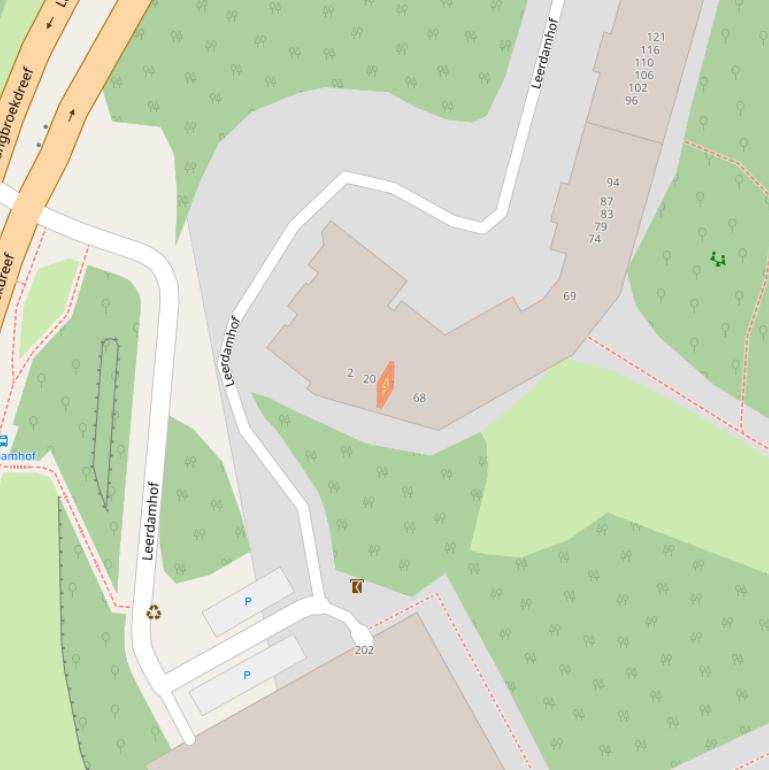 Kaart van postcodegebied 1108BC.