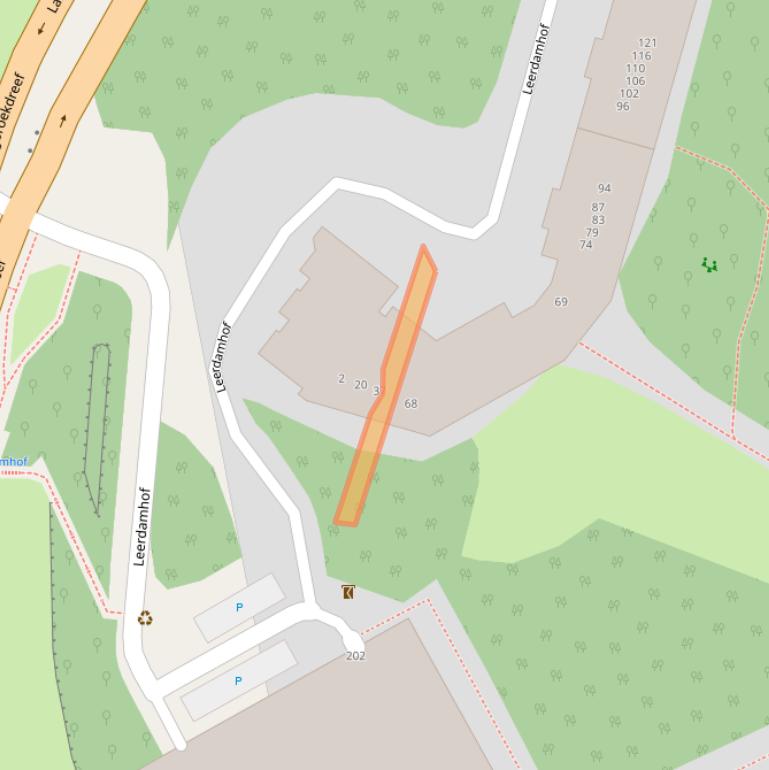 Kaart van postcodegebied 1108BD.