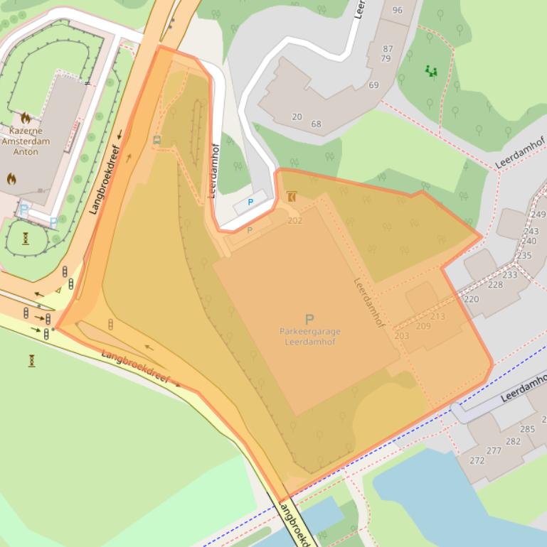 Kaart van postcodegebied 1108BT.