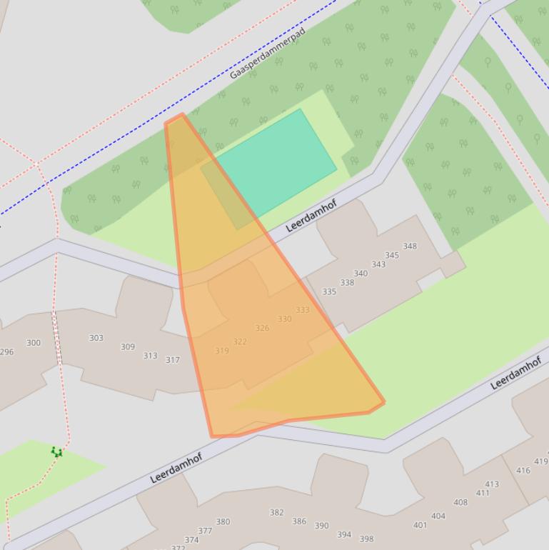 Kaart van postcodegebied 1108CC.