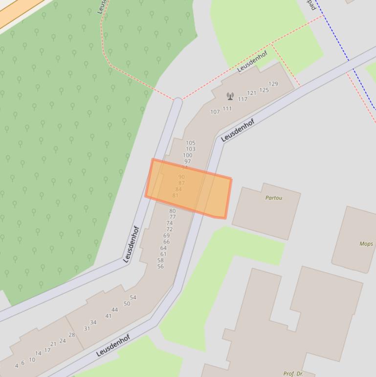 Kaart van postcodegebied 1108CX.