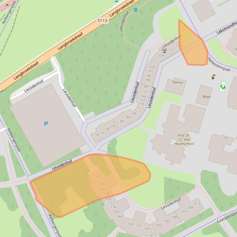 Kaart van postcodegebied 1108DC.