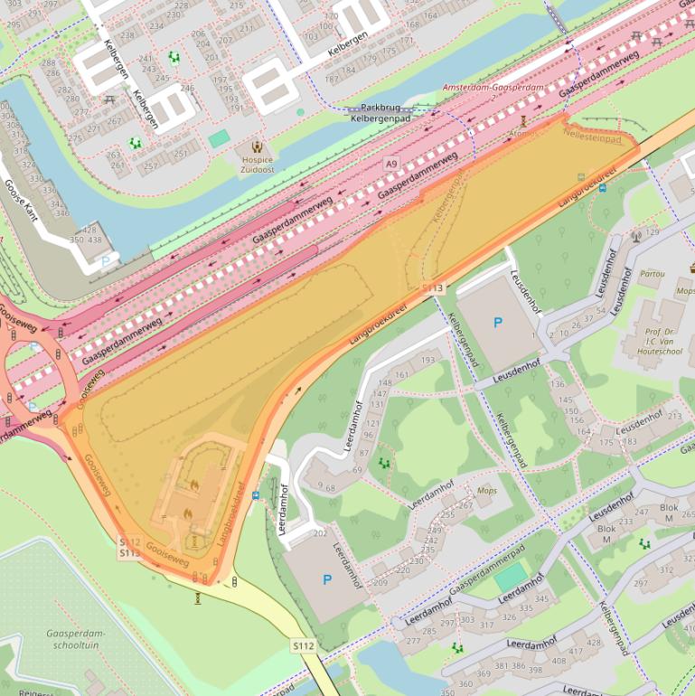 Kaart van postcodegebied 1108EB.