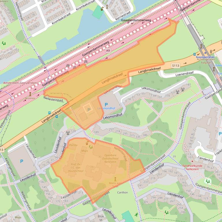 Kaart van postcodegebied 1108EL.