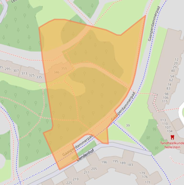 Kaart van postcodegebied 1108GD.