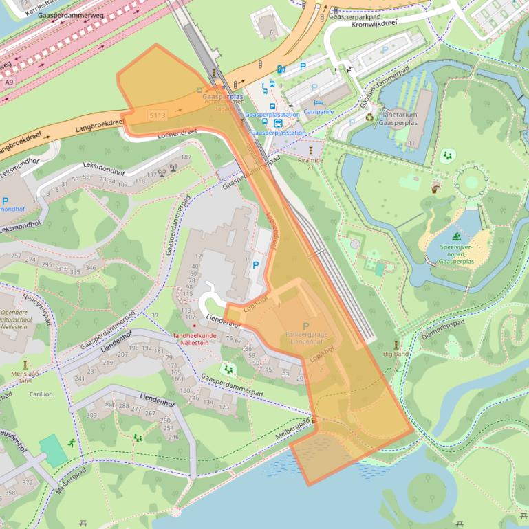 Kaart van postcodegebied 1108GX.