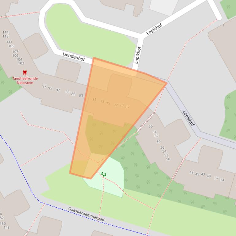 Kaart van postcodegebied 1108HC.