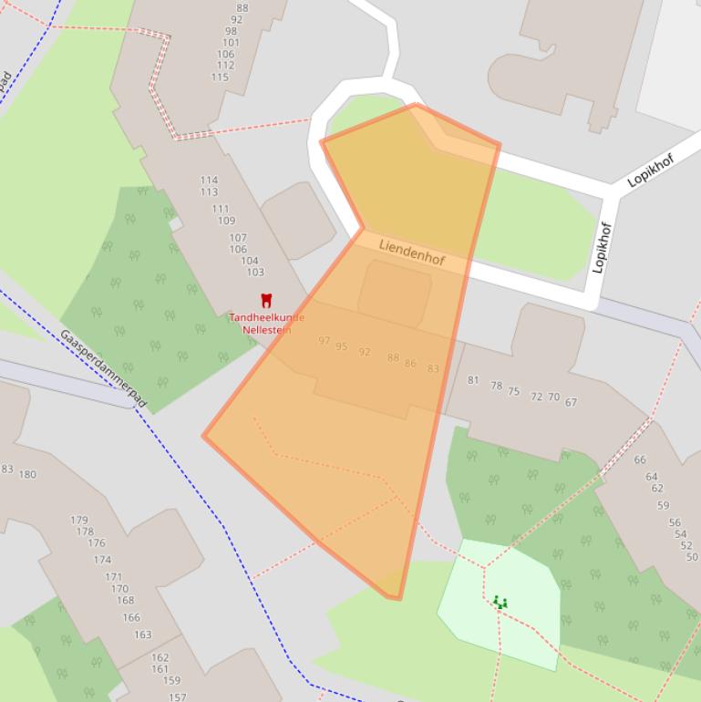 Kaart van postcodegebied 1108HD.