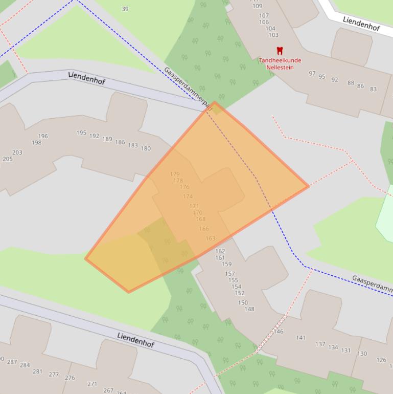 Kaart van postcodegebied 1108HK.