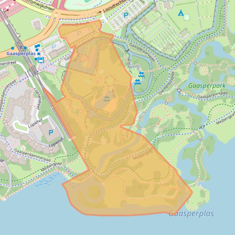 Kaart van postcodegebied 1108JA.