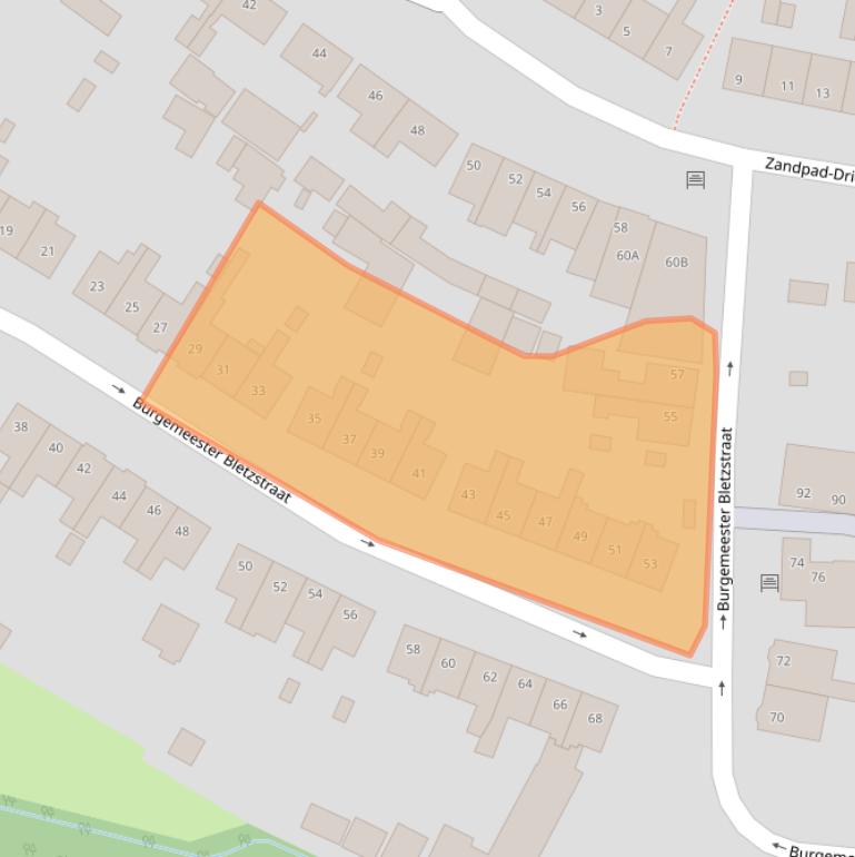 Kaart van postcodegebied 1109AK.