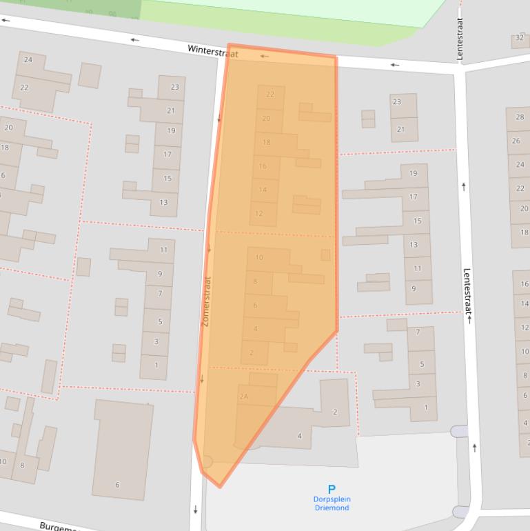 Kaart van postcodegebied 1109AW.