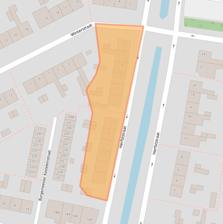 Kaart van postcodegebied 1109AX.
