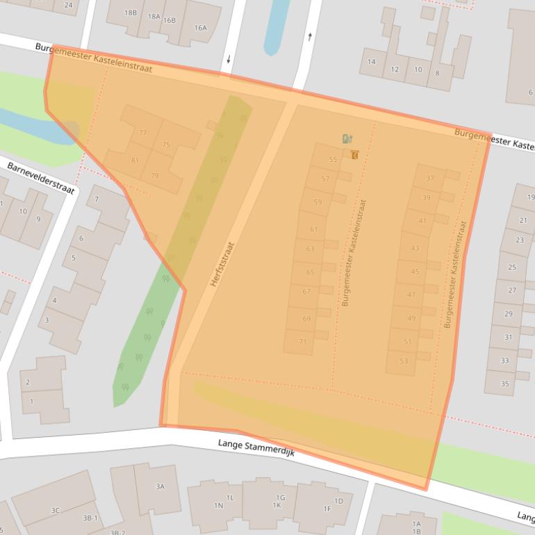 Kaart van postcodegebied 1109BB.