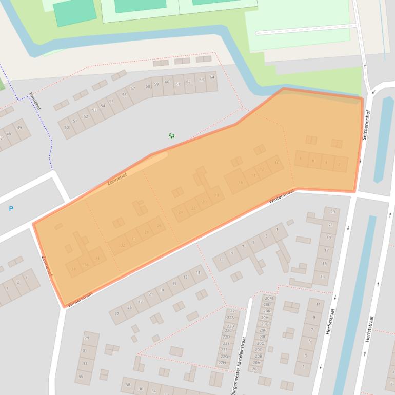Kaart van postcodegebied 1109BE.