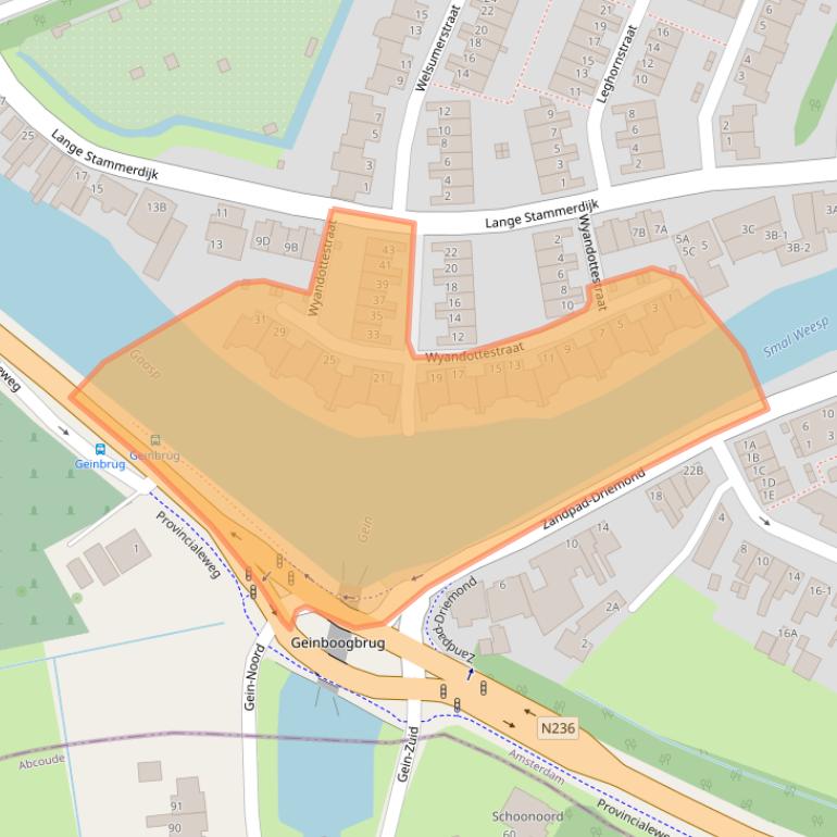 Kaart van postcodegebied 1109BS.