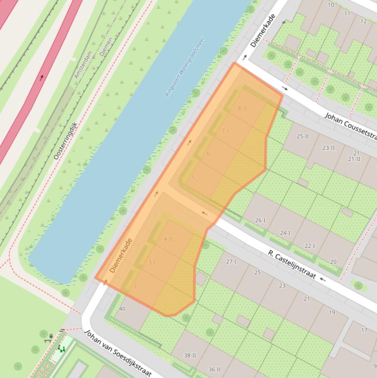 Kaart van postcodegebied 1111AA.