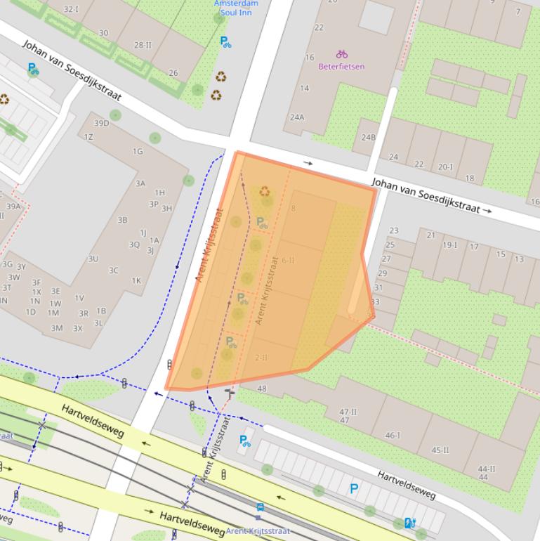 Kaart van postcodegebied 1111AL.