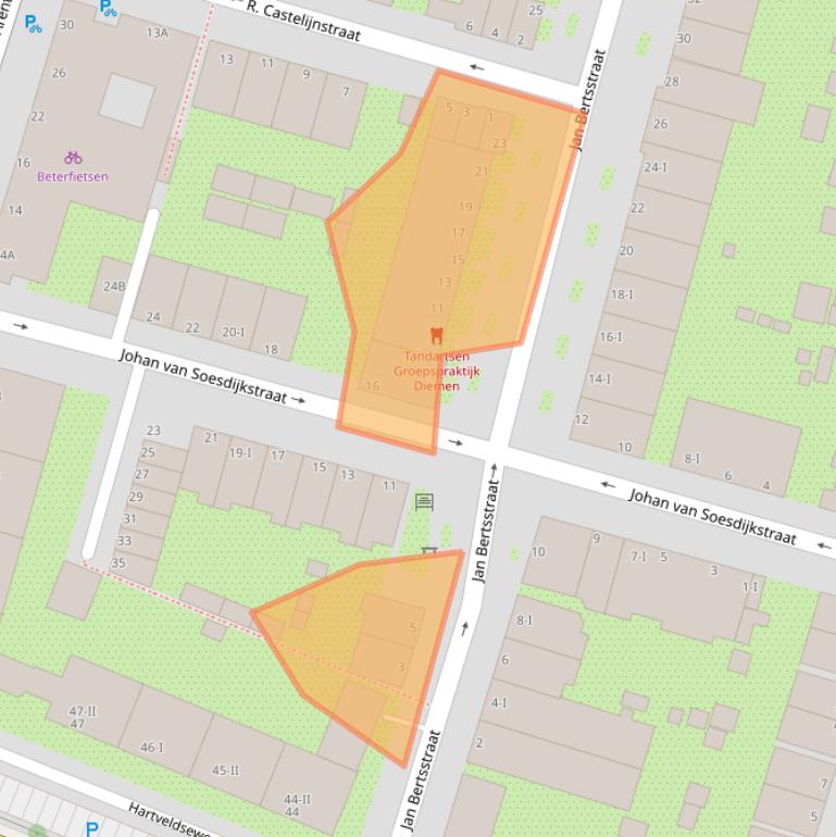Kaart van postcodegebied 1111AN.