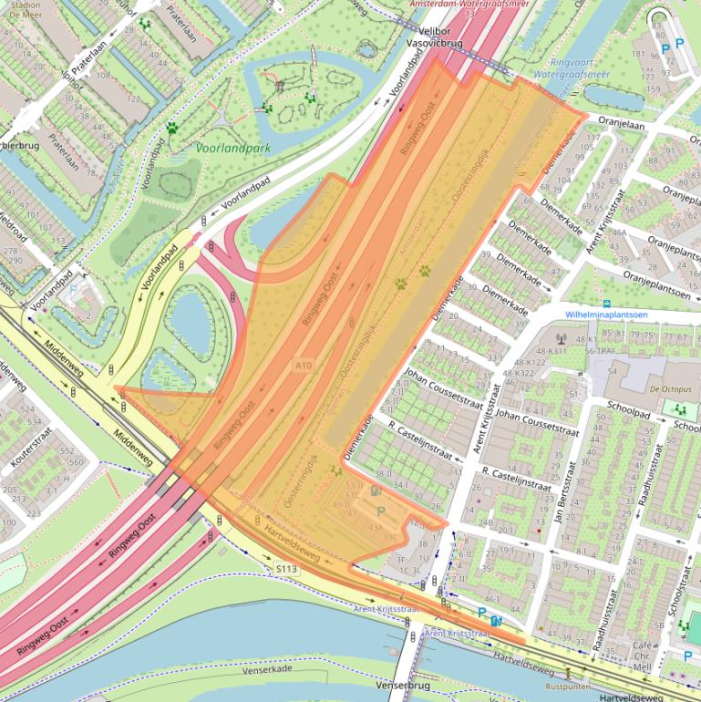 Kaart van postcodegebied 1111BB.
